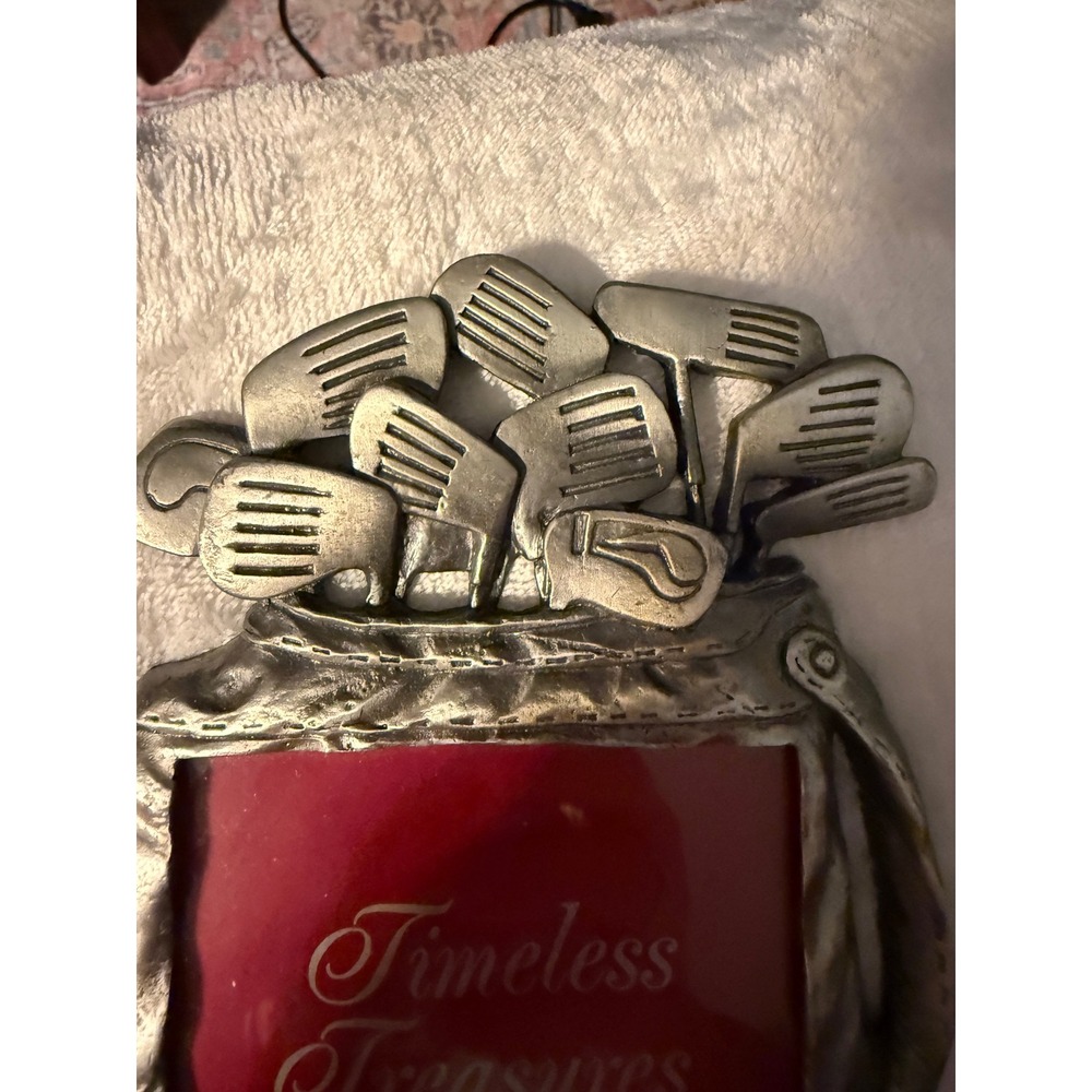 Papel Freelance Pewter Golf Bag Photo Frame Timeless Treasures 3.5x5 - Picture 2 of 5
